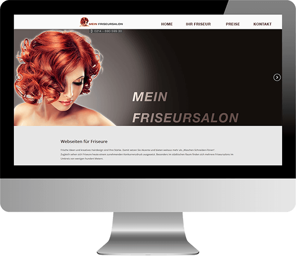 Ihr Friseursalon im Web - Desktop